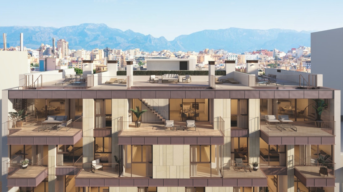 A-4137_ 25 NEUBAU! Beeindruckendes Luxus Penthouse mit zwei Terrassen, zum mitgestalten, im Herzen von Palma