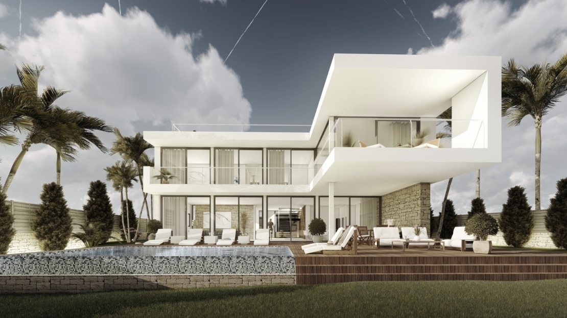 V-4595 PROJEKT! Luxus Villa mit Meerblick zur Mitgestaltung in ruhiger Lage von Cala Vinyas