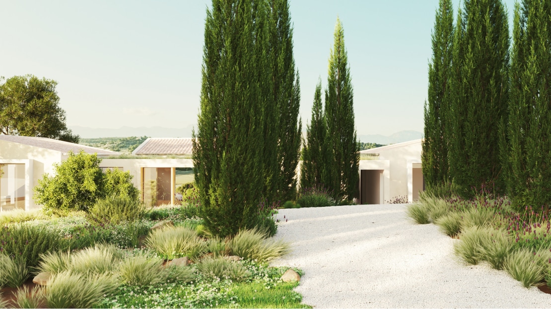 F-3973 PROJEKT! Neubau Finca mit Infinitypool und Panoramablick nahe Lloret de Vistalegre