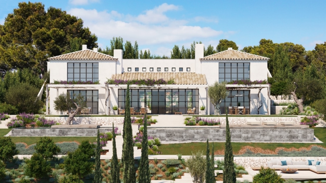 V-4217 PROJEKT! Prachtvolle Luxus-Villa mit atemberaubenden Meerblick, in Alt Bendinat, im Südwesten der Insel 3