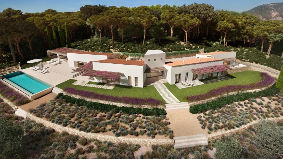 F-3384 Exklusive Neubau Finca in Selva, im Herzen des schönsten Landstrichs Mallorcas