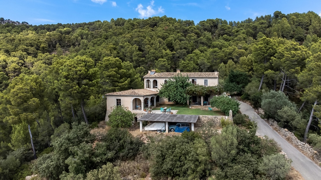 F-4366-98 Charmante Finca in Andratx mit Pool, viel Privatsphäre und Fern-Meerblick