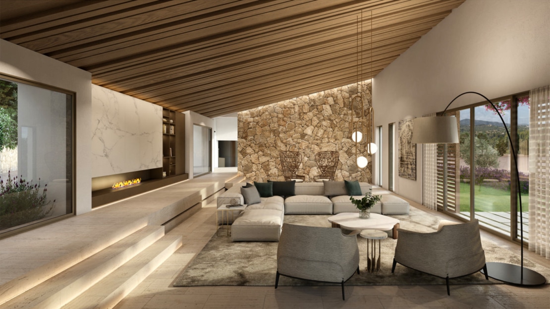 F-3384 Exklusive Neubau Finca in Selva, im Herzen des schönsten Landstrichs Mallorcas