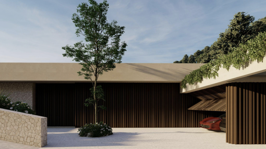 G-4110 PROJEKT! Grundstück in Son Vida mit Projekt für eine exklusive Villa mit herrlichem Ausblick