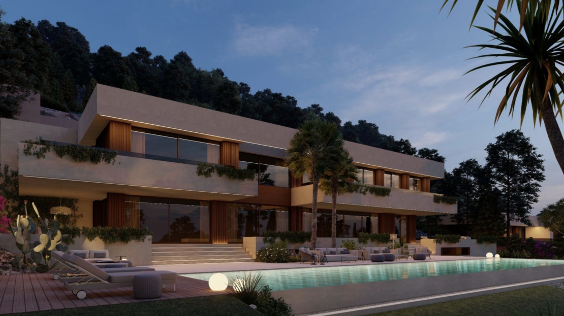 G-4110 PROJEKT! Grundstück in Son Vida mit Projekt für eine exklusive Villa mit herrlichem Ausblick