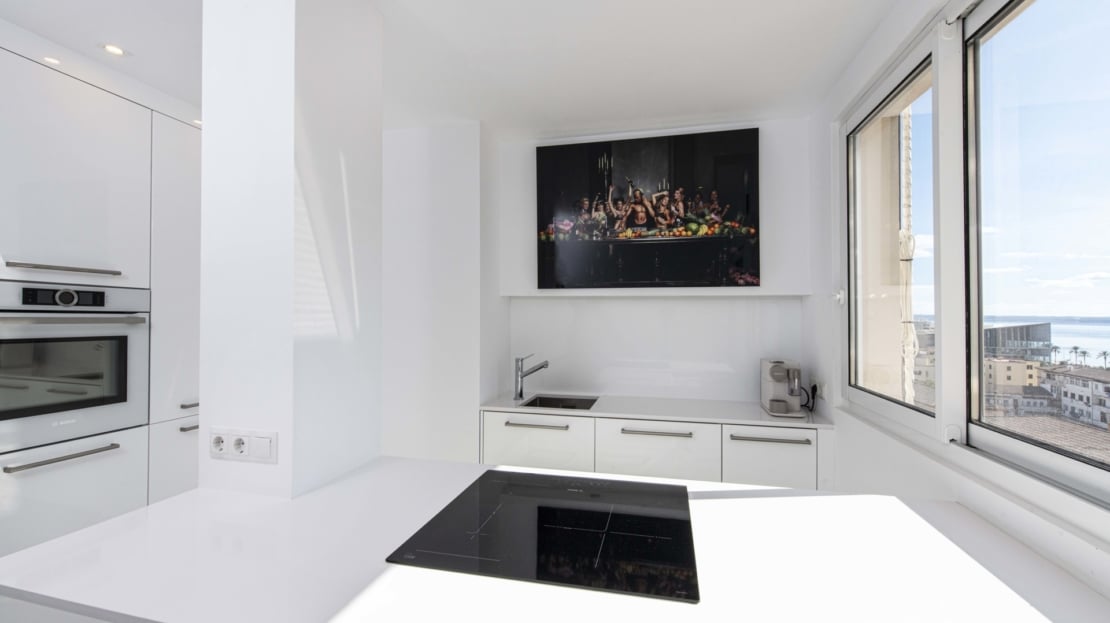 P-4445 Großräumiges Penthouse mit weitläufiger Terrasse und herrlichem Meerblick, nah zur Altstadt von Palma