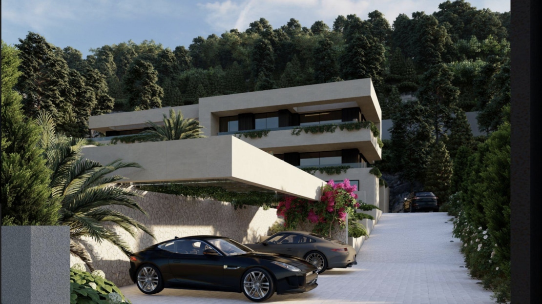 G-4109 PROJEKT! Bau-Grundstück in Son Vida mit Projekt für eine Luxus Designer Villa