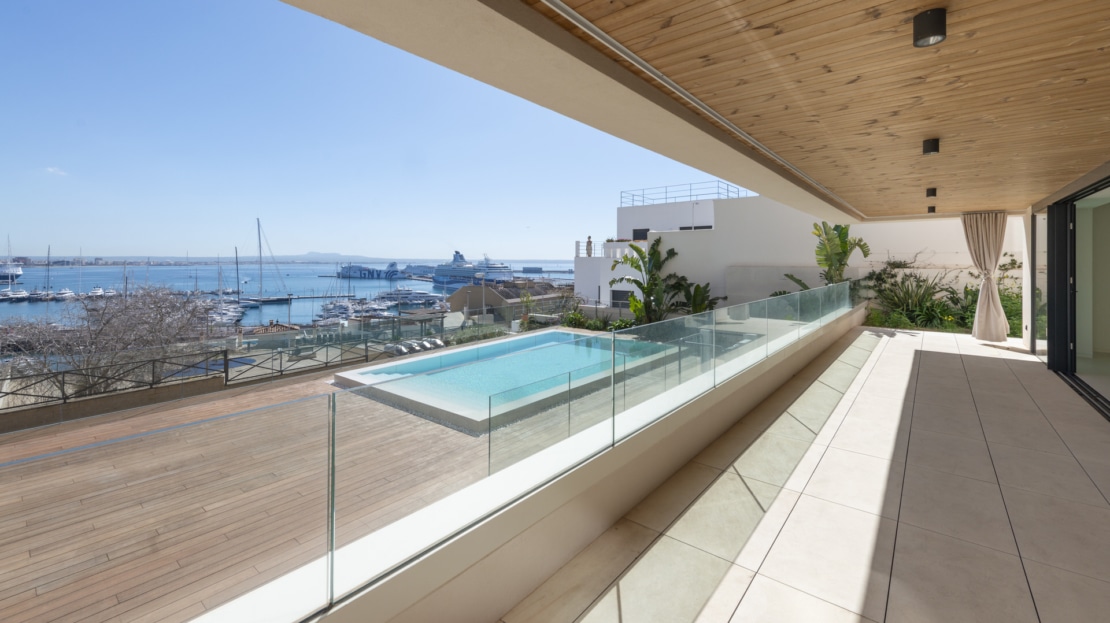 A-4826_1 Traumhaftes Garten Apartment in Palma in luxuriöser Wohnanlage gleich beim Palma Hafen 1