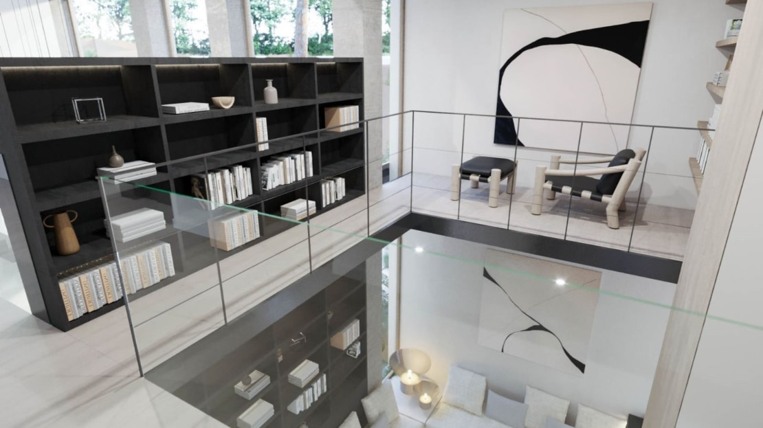 V-4682-121 PROJEKT! Spektakuläre Luxusvilla in Bendinat mit herrlichem Golf- und Meerblick