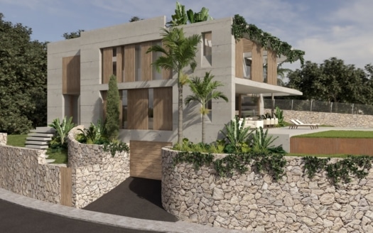 V-4670-121 PROJEKT! Beeindruckende Luxus Villa in Bendinat mit Blick auf den Golfplatz und das Meer