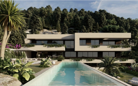 G-4109 PROJEKT! Bau-Grundstück in Son Vida mit Projekt für eine Luxus Designer Villa