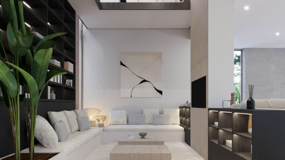 V-4682-121 PROJEKT! Spektakuläre Luxusvilla in Bendinat mit herrlichem Golf- und Meerblick