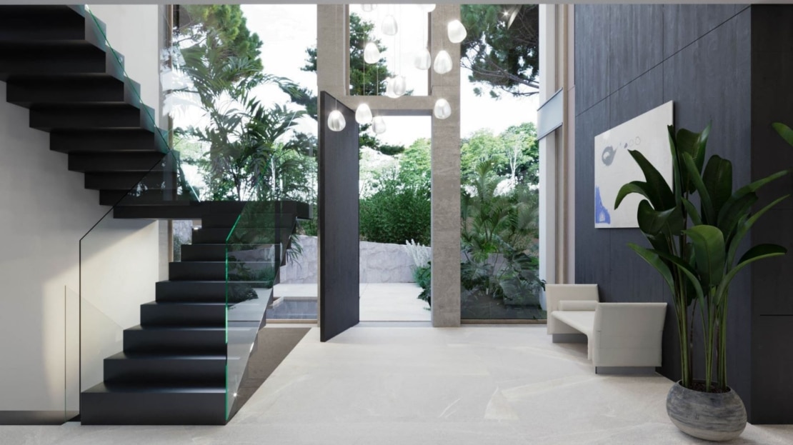 V-4682-121 PROJEKT! Spektakuläre Luxusvilla in Bendinat mit herrlichem Golf- und Meerblick