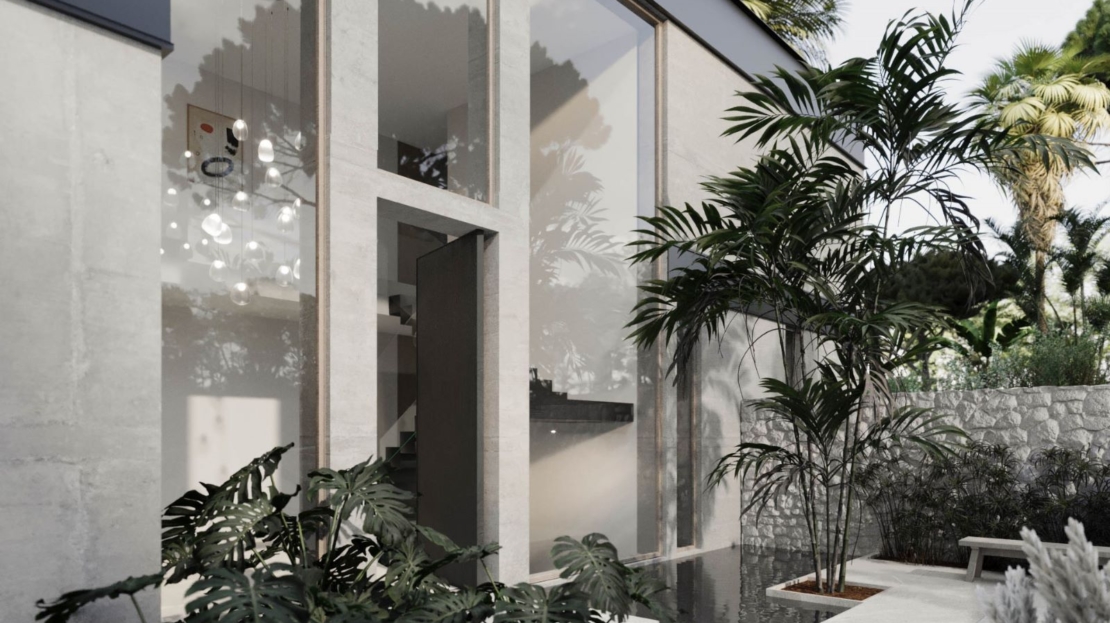 V-4682-121 PROJEKT! Spektakuläre Luxusvilla in Bendinat mit herrlichem Golf- und Meerblick