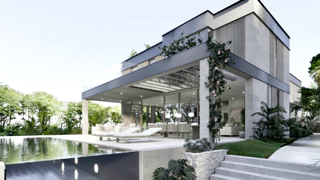 V-4682-121 PROJEKT! Spektakuläre Luxusvilla in Bendinat mit herrlichem Golf- und Meerblick 1