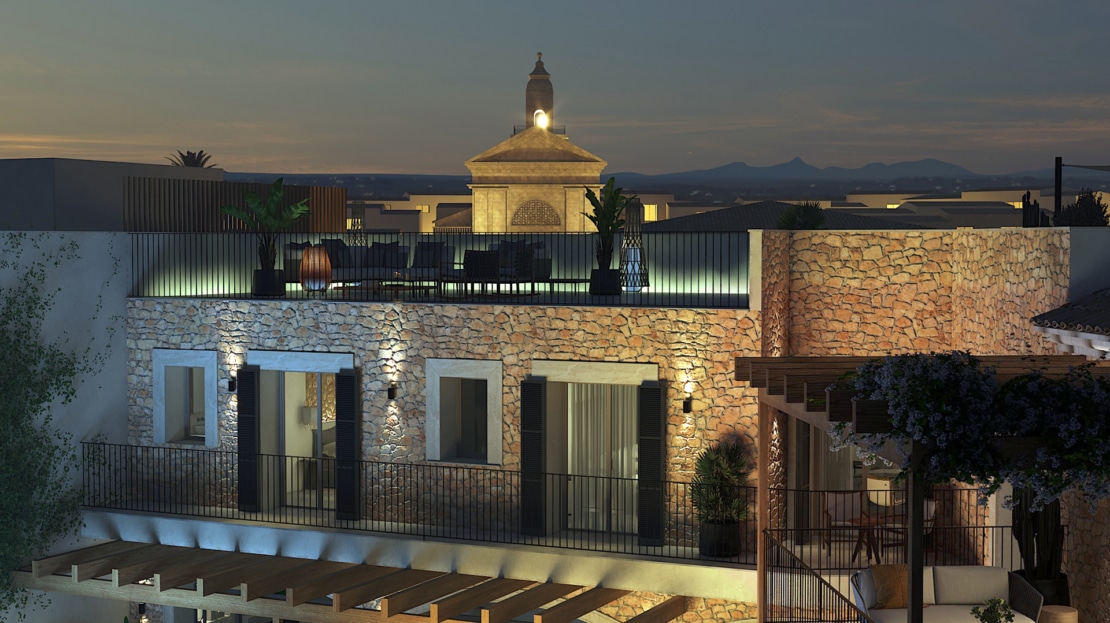 D-4686 Einzigartiges Dorfhaus in Ses Salines mit riesigem Garten & Pool