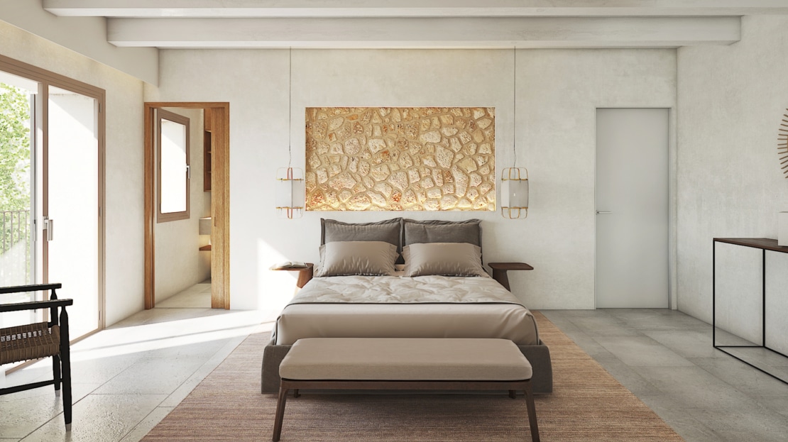 D-4686 Einzigartiges Dorfhaus in Ses Salines mit riesigem Garten & Pool