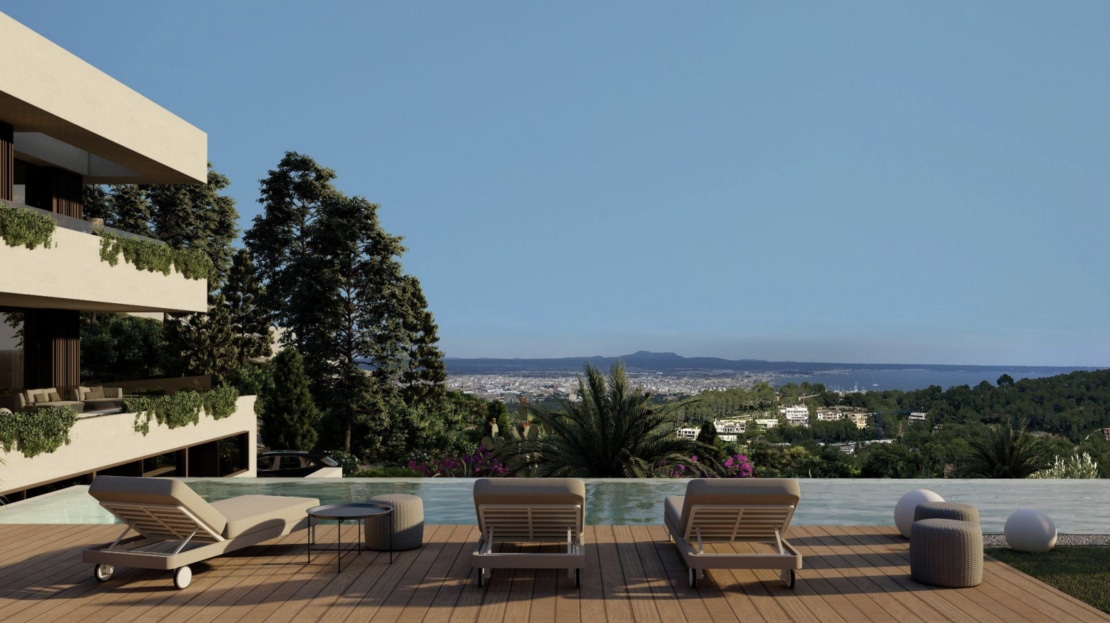 G-4109 PROJEKT! Bau-Grundstück in Son Vida mit Projekt für eine Luxus Designer Villa