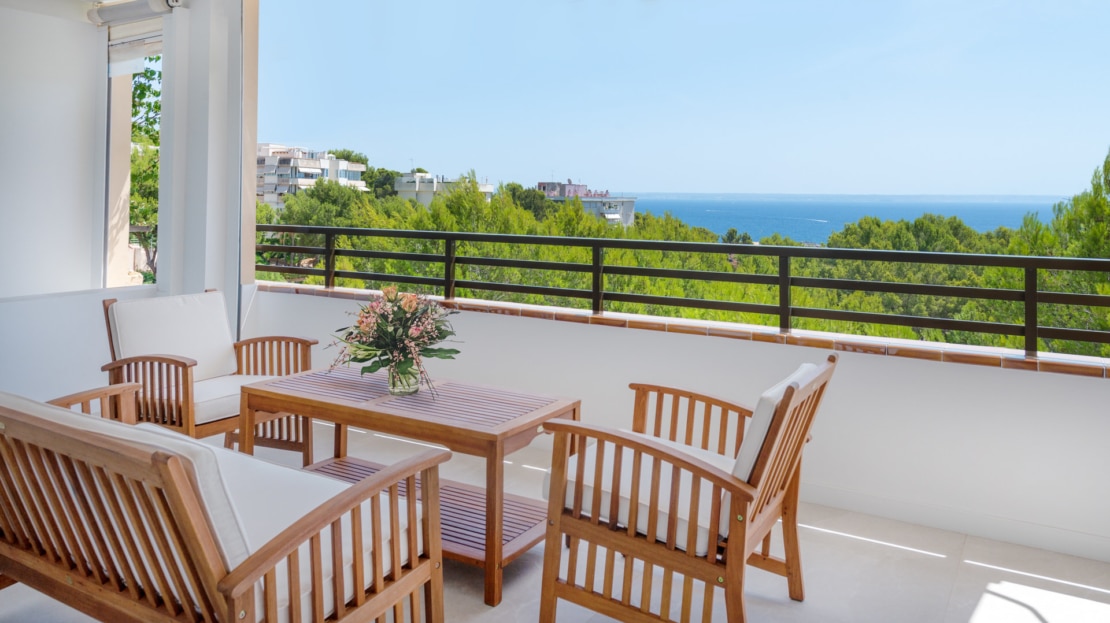 P-4713 Exklusives Penthouse in Cas Catala mit Meerblick: Modernisiert und elegant