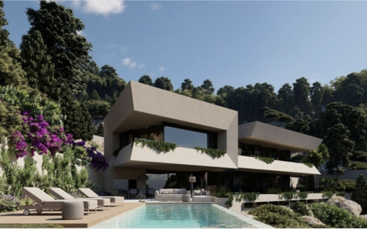 G-4111 PROJEKT! Meerblick Grundstück in Son Vida mit Projekt für eine exklusive Villa in ruhiger Lage