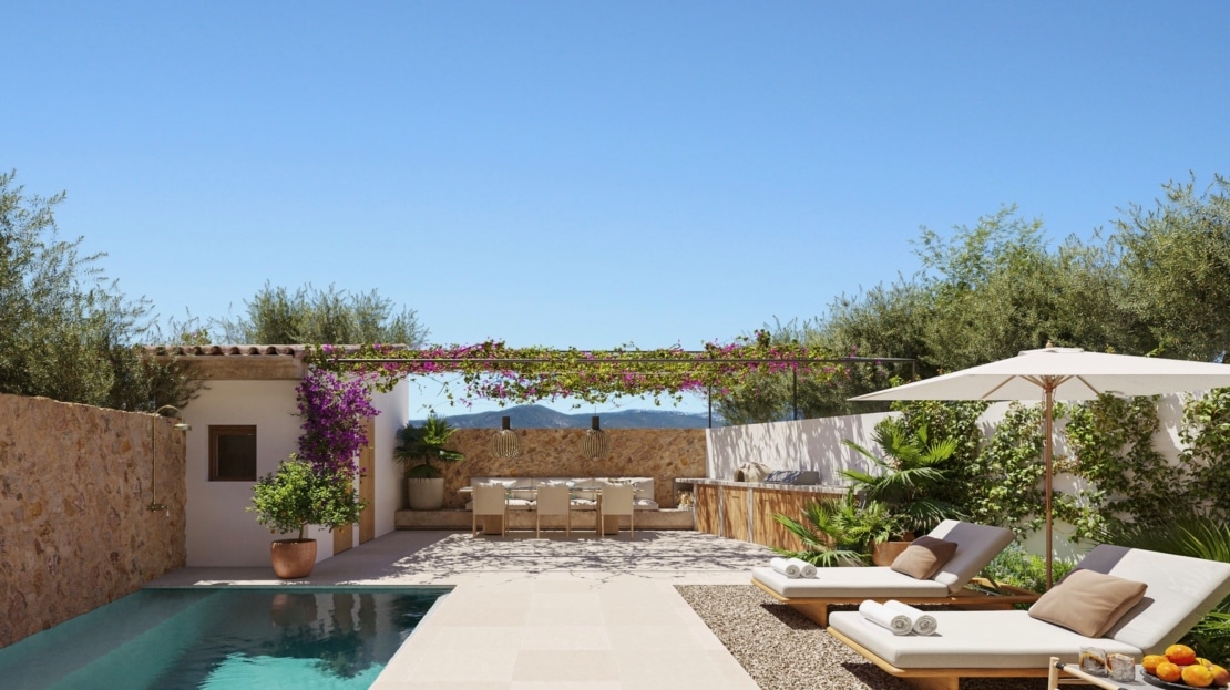 5217 PROJEKT! Luxuriöses Dorfhaus in Santa Maria mit Pool 1