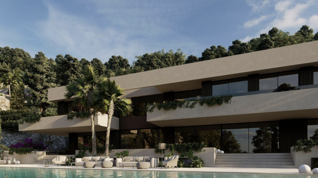 G-4110 PROJEKT! Grundstück in Son Vida mit Projekt für eine exklusive Villa mit herrlichem Ausblick