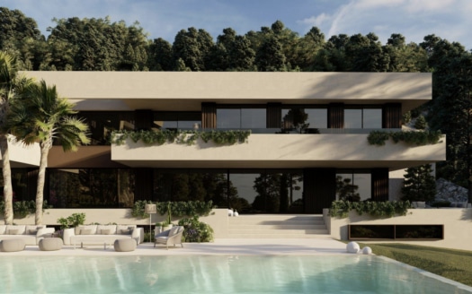 G-4110 PROJEKT! Grundstück in Son Vida mit Projekt für eine exklusive Villa mit herrlichem Ausblick