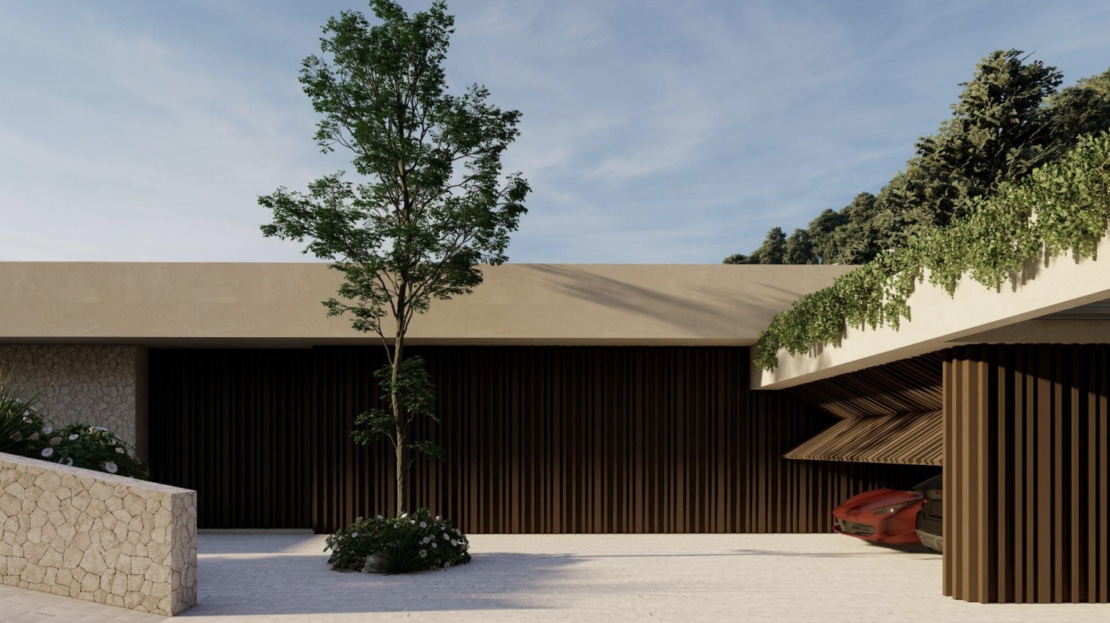 G-4110 PROJEKT! Grundstück in Son Vida mit Projekt für eine exklusive Villa mit herrlichem Ausblick