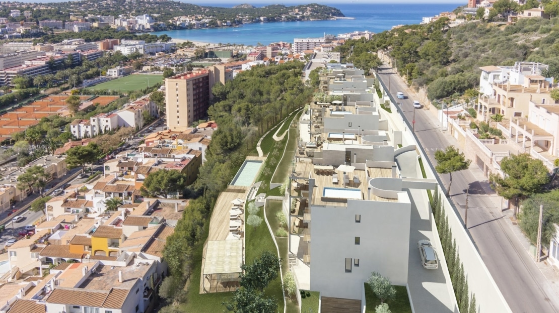 P-3109_24 PROJEKT! Luxuriöses Penthouse in Santa Ponça mit privater Pool-Terrasse und Meerblick