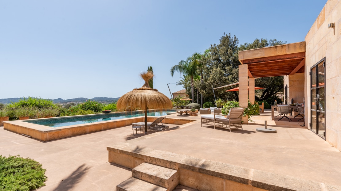 5126 Einzigartige Naturstein Finca in Porreres mit traumhaftem Panorama Blick