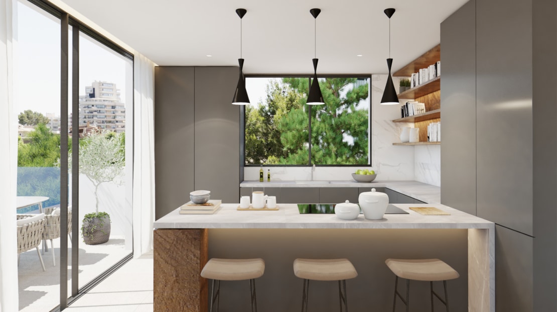 A-2952_6 PROJEKT! Traumhaftes Neubau-Apartment mit Terrasse in Son Armadams - Palma Zentrum