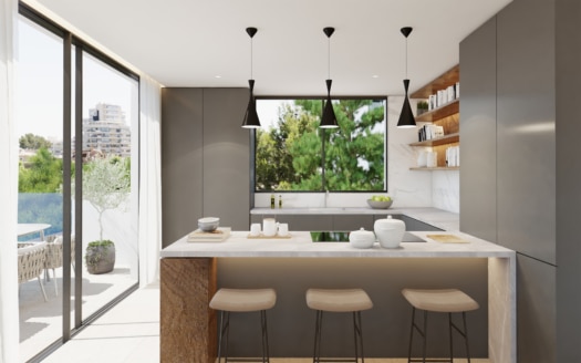 A-2952_6 PROJEKT! Traumhaftes Neubau-Apartment mit Terrasse in Son Armadams - Palma Zentrum