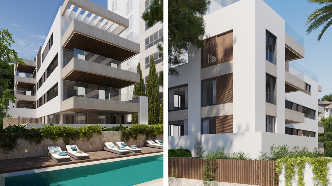 A-2952_6 PROJEKT! Traumhaftes Neubau-Apartment mit Terrasse in Son Armadams - Palma Zentrum