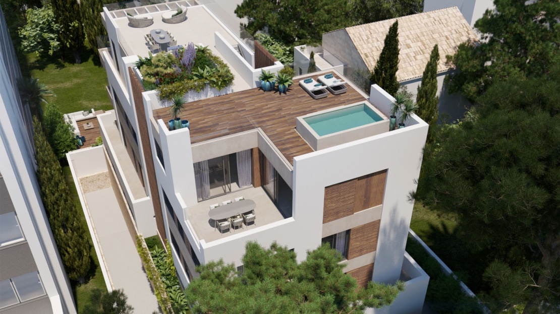 A-2952_6 PROJEKT! Traumhaftes Neubau-Apartment mit Terrasse in Son Armadams - Palma Zentrum
