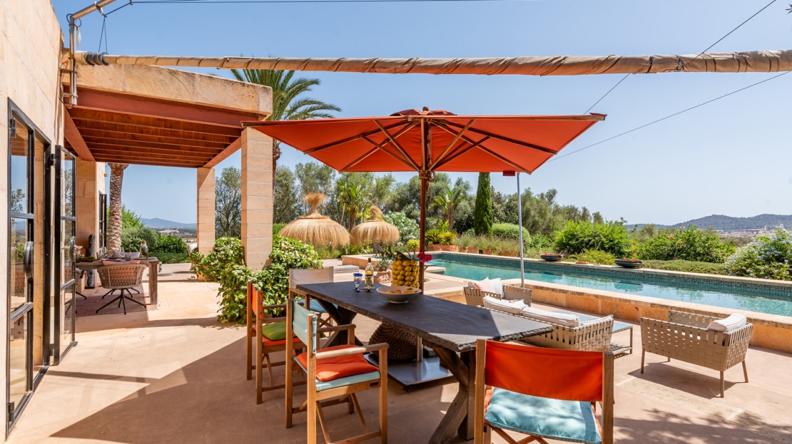 5126 Einzigartige Naturstein Finca in Porreres mit traumhaftem Panorama Blick