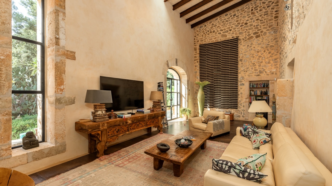 5126 Einzigartige Naturstein Finca in Porreres mit traumhaftem Panorama Blick