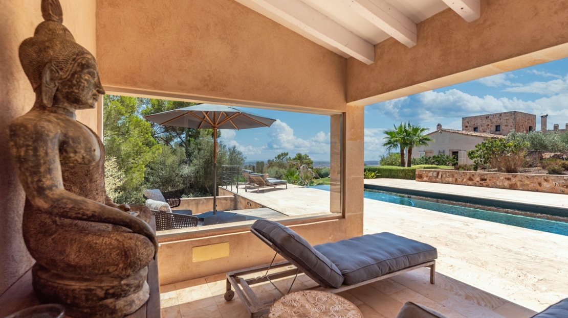 5117 Finca in Santanyi der Sonderklasse mit Meer- & Panoramablick bis hinzu Cabrera