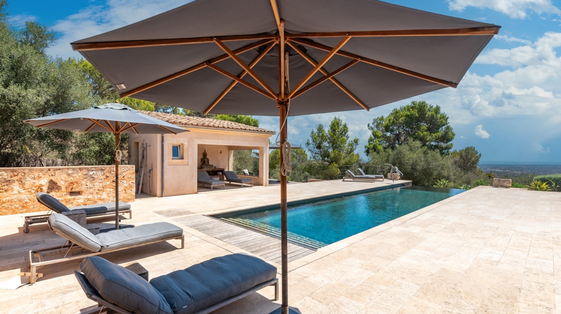 5117 Finca in Santanyi der Sonderklasse mit Meer- & Panoramablick bis hinzu Cabrera