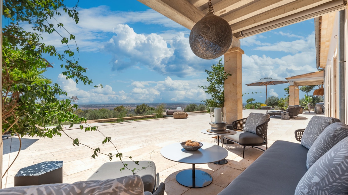 5117 Finca in Santanyi der Sonderklasse mit Meer- & Panoramablick bis hinzu Cabrera